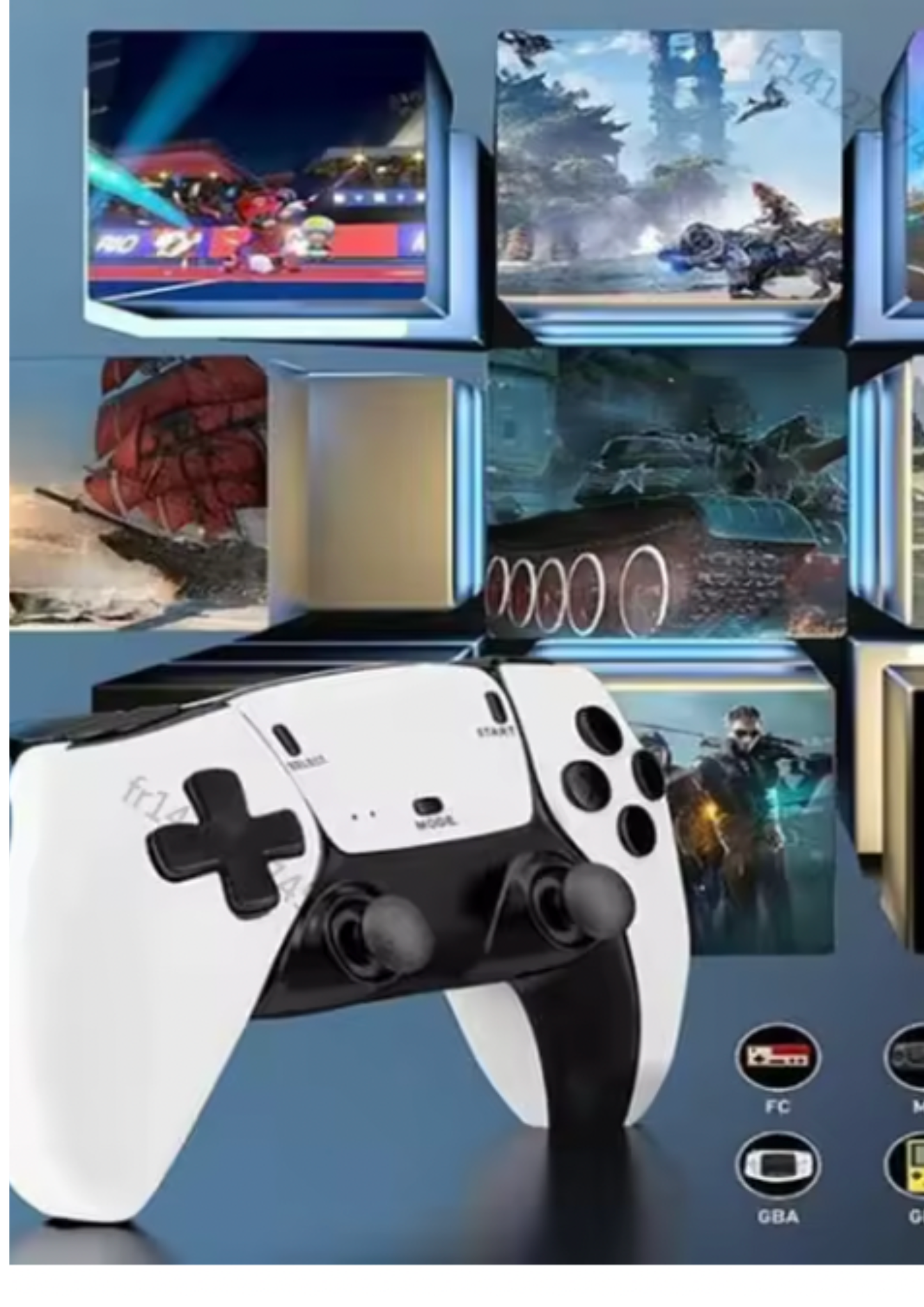 Console de jeu TV 4K avec manettes sans fil, 128 Go et plus de 40 000 jeux rétro intégrés