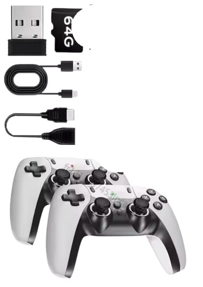 Console de jeu TV 4K avec manettes sans fil, 128 Go et plus de 40 000 jeux rétro intégrés